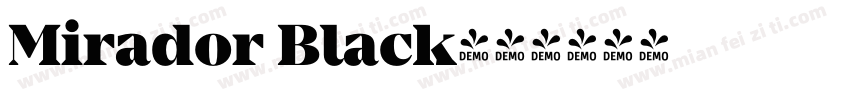 Mirador Black字体转换